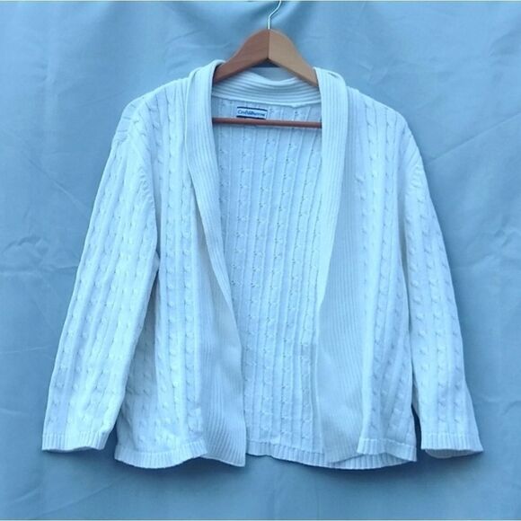 Croft & Barrow cable knit Cardigan - Picture 1 of 4